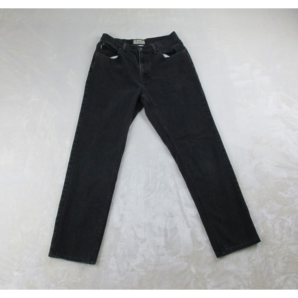 L.L. Bean Pants Mens 31 Black Denim Jeans‎ Classic Fit Straight Pockets 31X30*